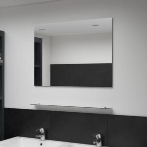 VidaXL Wall Mirror with Shelf 80x60 cm Tempered Glass