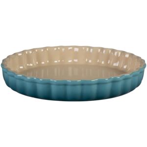 Le Creuset 28cm Stoneware Fluted Flan Dish Teal