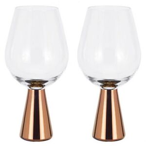 Tank Wine glass - Set of 2 - Exclusivity by Tom Dixon Transparent/Copper