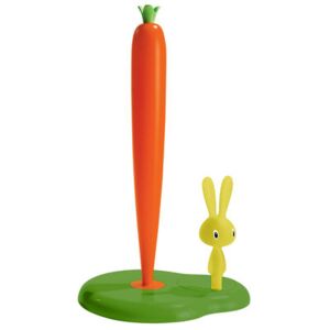 Bunny and carrot Kitchenroll holder by A di Alessi Green