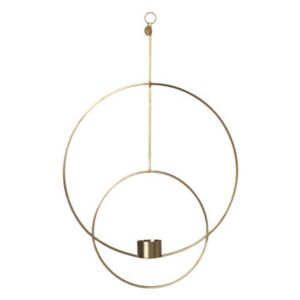 Circular Candlestick to hang - / L 30 x H 45 cm by Ferm Living Gold