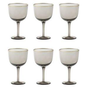 Decò Wine glass - / Set of 6 - H 13.3 cm by Bitossi Home Grey