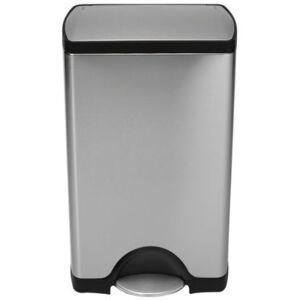 Deluxe Rectangular Pedal bin - step can - 38 liters by Simple Human Metal
