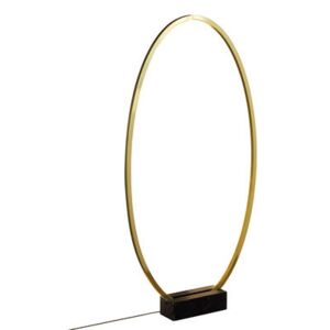 Ellisse LED Lamp - / L 70 x H 135 cm - Hanging or standing ring by Nemo Gold/Metal