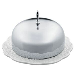 Dressed Butter dish by Alessi White/Metal