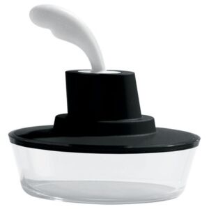 Ship Shape Butter dish - With butter knife by A di Alessi Black