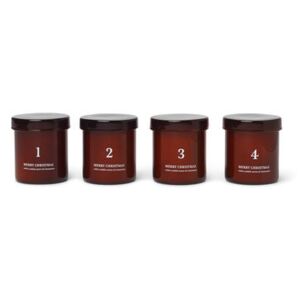 Cannelle Scented candle - / Advent calendar - Set of 4 by Ferm Living Red