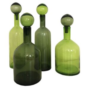 Bubbles & Bottles Carafe - / Set of 4 - Limited Christmas 2020 edition by Pols Potten Green