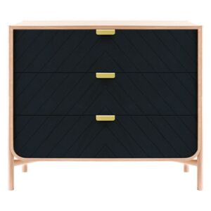 Marius Chest of drawers - L 100 x H 90 cm by Hartô Blue/Natural wood