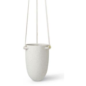 Speckle Small Hanging pot - / Stoneware - Ø 13.5 x H 18.5 cm by Ferm Living White