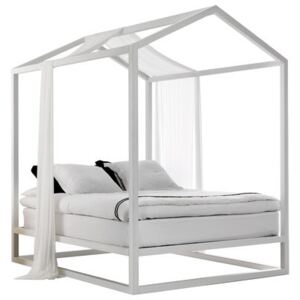 Casetta in Canadá Four-poster bed - / 213 x 173 x H 235 cm by Mogg White