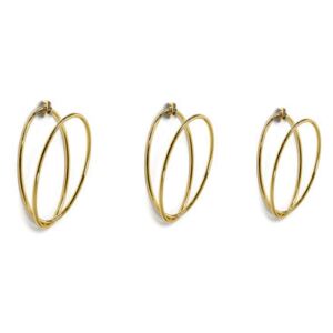 Senzatempo Coat stand - / Wall fastening - 3 rings / L 77 cm by Opinion Ciatti Gold/Metal