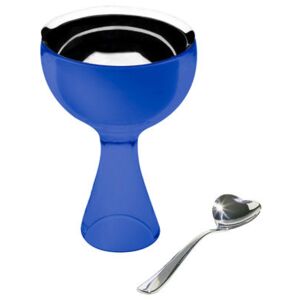 Big Love Ice-cream bowl - Spoon and icecream bowl set by A di Alessi Blue