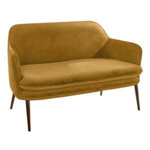 Charmy Straight sofa - Velvet - 128 cm by Pols Potten Yellow/Gold