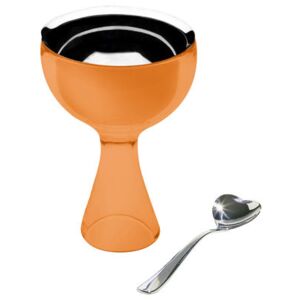 Big Love Ice-cream bowl - Spoon and icecream bowl set by A di Alessi Orange