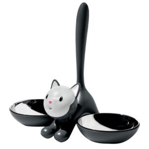 Tigrito Cat bowl - For cats by A di Alessi Black