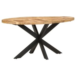 VidaXL Dining Table 160x90x75 cm Rough Mango Wood