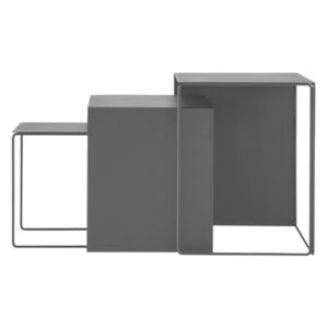 Cluster Nested tables - Set of 3 nesting tables by Ferm Living Black