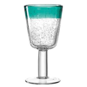 Burano White wine glass - / 250 ml - Fait main by Leonardo Blue/Green