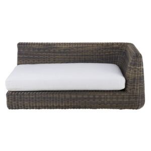 Agorà Modular sofa - / Left armrest module - L 160 cm by Unopiu White/Brown
