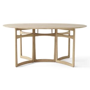 Drop Leaf HM6 (1956) Oval table - / Folding - 163 x 142 cm by &tradition Natural wood