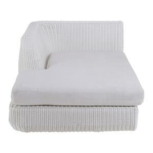 Agorà Modular sofa - / Right lounge module - Deep seat / L 100 cm by Unopiu White