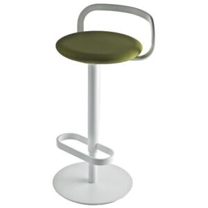 Mak Adjustable bar stool - Pivoting - Fabric padded seat by Lapalma Green