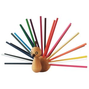 Peacock Pencil holder - 24 pencils provided by EO Multicoloured/Natural wood