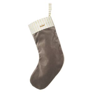 Stocking Christmas decoration - / Velvet stocking to hang up by Ferm Living Brown