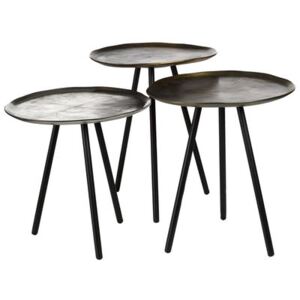 Skippy Nested tables - Set of 3 by Pols Potten Gold/Silver/Metal