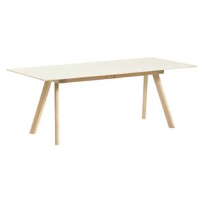 CPH 30 Extending table - / L 200 x 90 cm - Linoleum by Hay White/Natural wood