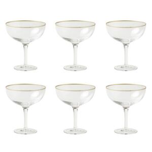Decò Champagne cup - / Set of 6 - H 12.4 cm by Bitossi Home Transparent