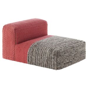 Mangas Space Plait Easy chair - / L 120 cm by Gan Pink