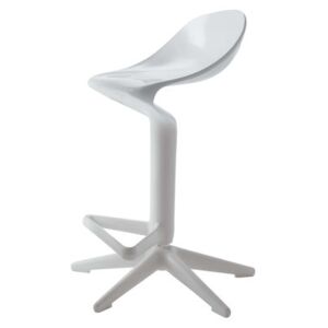Spoon Adjustable bar stool - Pivoting - Plastic by Kartell White
