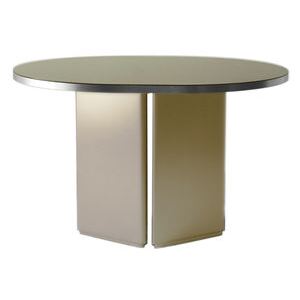 Brandy Oval table - / 120 x 100 cm - Glass by ENOstudio Beige