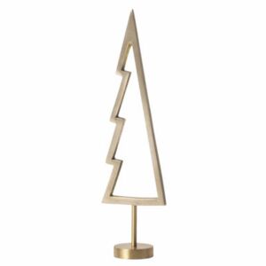 Tree Outline Christmas decoration - / Brass - H 18 cm by Ferm Living Gold/Metal