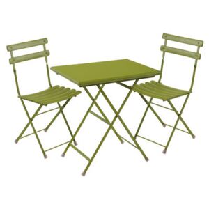 Arc en Ciel Table & seats set - Table 70x50cm + 2 chairs by Emu Green