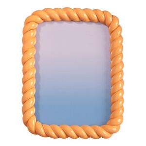 Braid Photo frame - / Rectangle - Polyresin / 21.5 x 16.5 cm by & klevering Orange