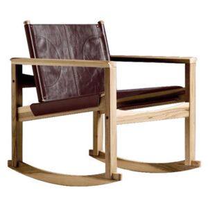 Peglev Rocking chair - Rocking chair by Objekto Brown/Natural wood