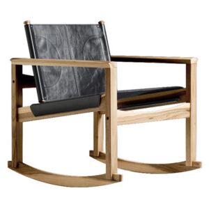Peglev Rocking chair - Rocking chair by Objekto Black/Natural wood
