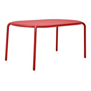 Toní Tavolo Oval table - / 160 x 90 cm - Parasol hole + removable candle holder by Fatboy Red