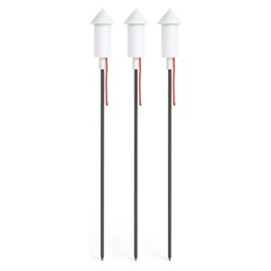 Prêt a Racket Solar lamp - / Set of 3 LED planter lights in the shape of a rocket by Fatboy White