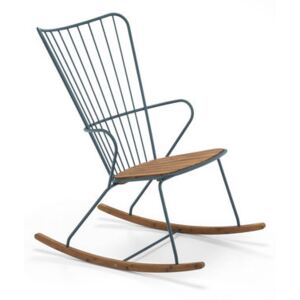 Paon Rocking chair - / Metal & bamboo by Houe Green/Natural wood