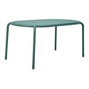 Toní Tavolo Oval table - / 160 x 90 cm - Parasol hole + removable candle holder by Fatboy Green