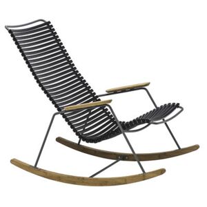 Click Rocking chair - / Plastic & bamboo by Houe Black