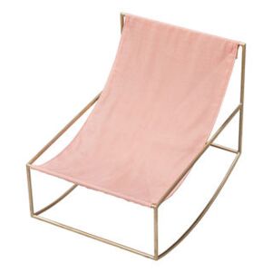 Rocking chair - / Linen by valerie objects Pink