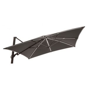 Easy Shadow Offset umbrella - LED / 300 x 300 cm by Vlaemynck - Parasol base sold separately Black