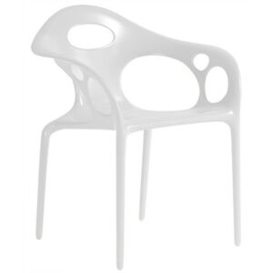 Supernatural Stackable armchair by Moroso White