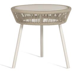Loop End table - / Hand-woven polyethylene cord by Vincent Sheppard Beige