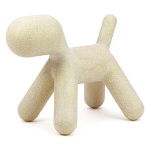 Puppy Large Decoration - / L 69 cm - Glittery: Limited edition Christmas 2021 by Magis Collection Me Too White